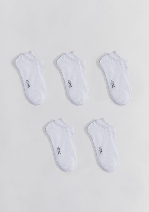 Kit 5 Pares de Meias Soquete Unissex - Branco — Hering
