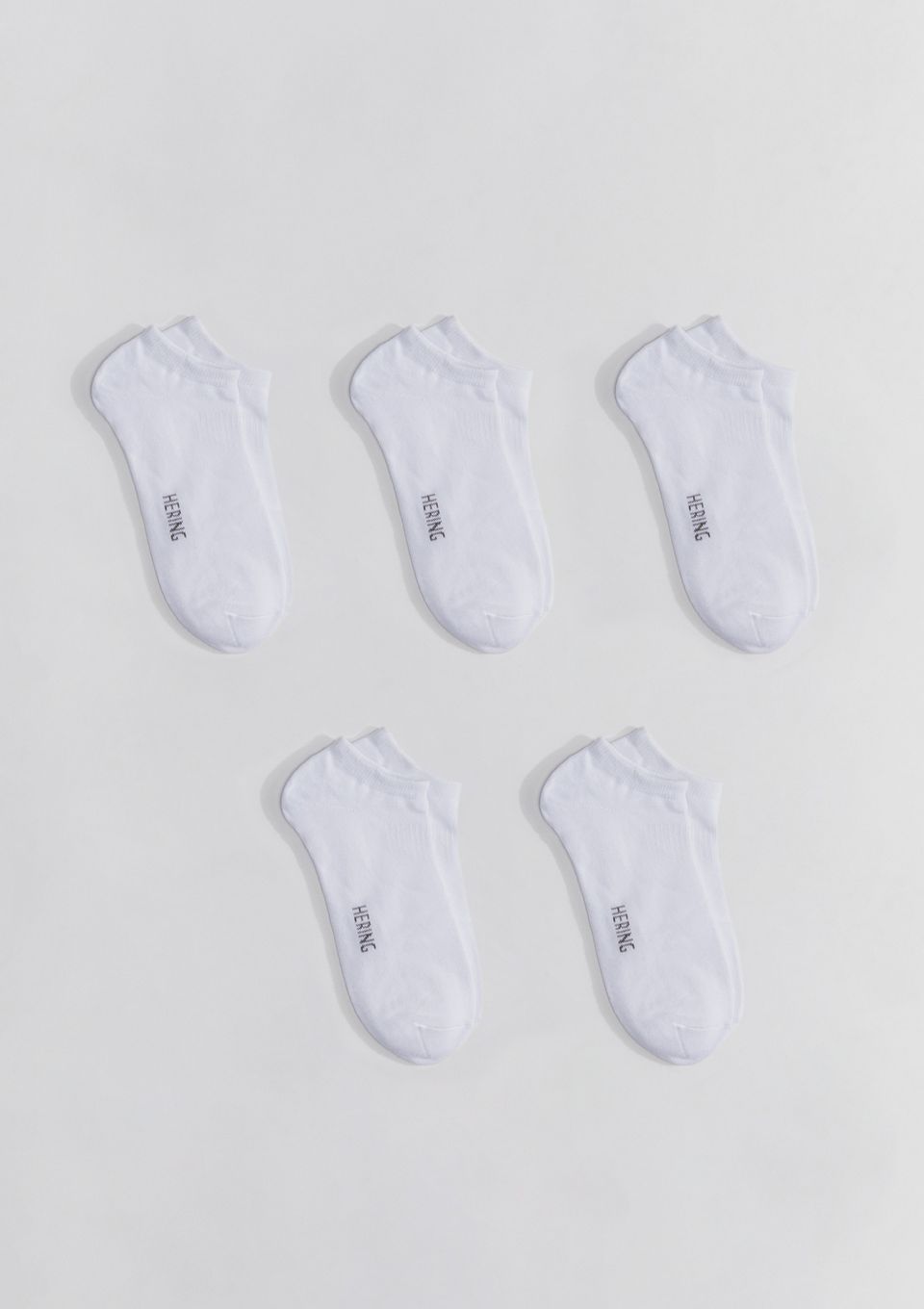 Kit 5 Pares de Meias Soquete Unissex - Branco