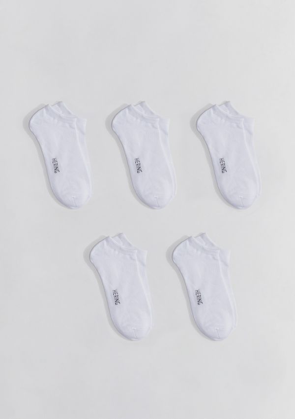 Kit 5 Pares De Meias Soquete Unissex - Branco M