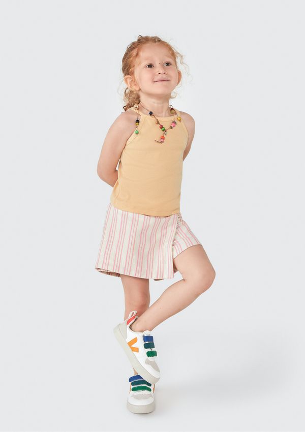 Regata Infantil Menina Em Ribana - Amarelo 003