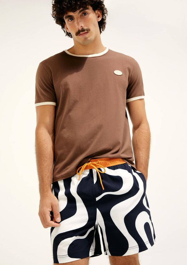 Shorts de Banho Estampado Hering + Cosmo - Azul M