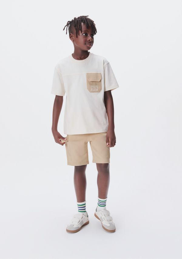 Bermuda Cargo Infantil Menino - Bege 006