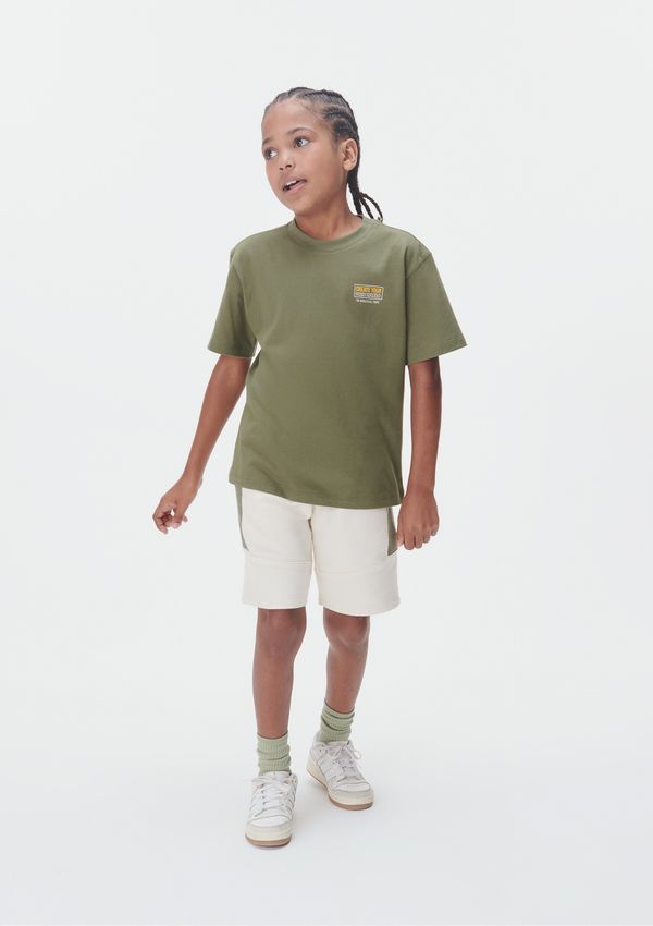 Bermuda Infantil Menino Com Recortes - Creme 008