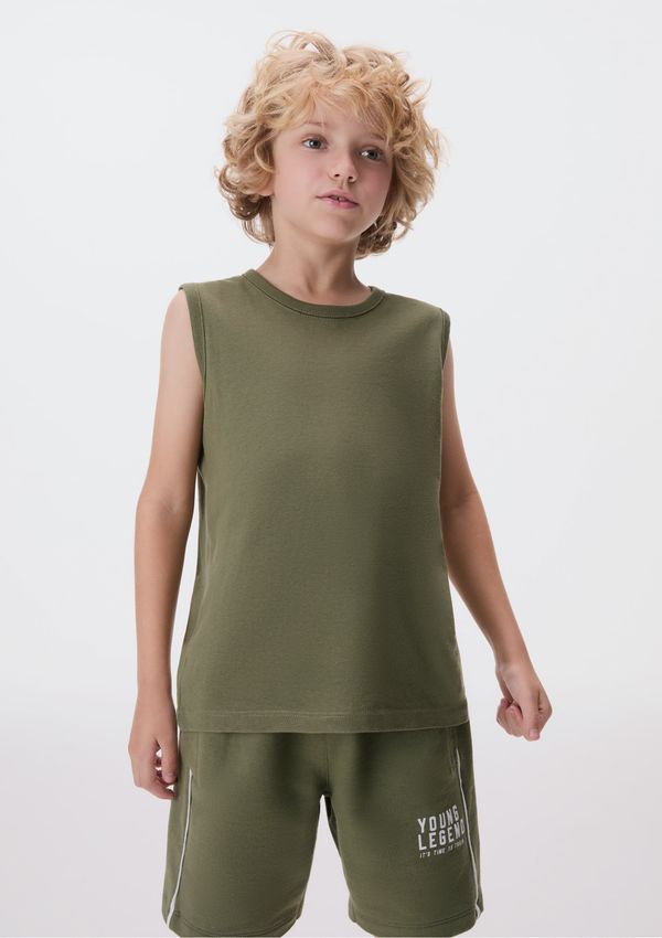 Bermuda Regular Com Bolsos Infantil Menino - Verde 010