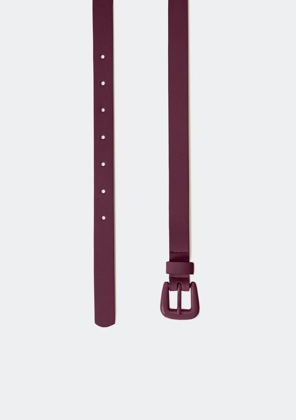 Cinto Feminino Fino Com Fivela De Metal - Roxo M