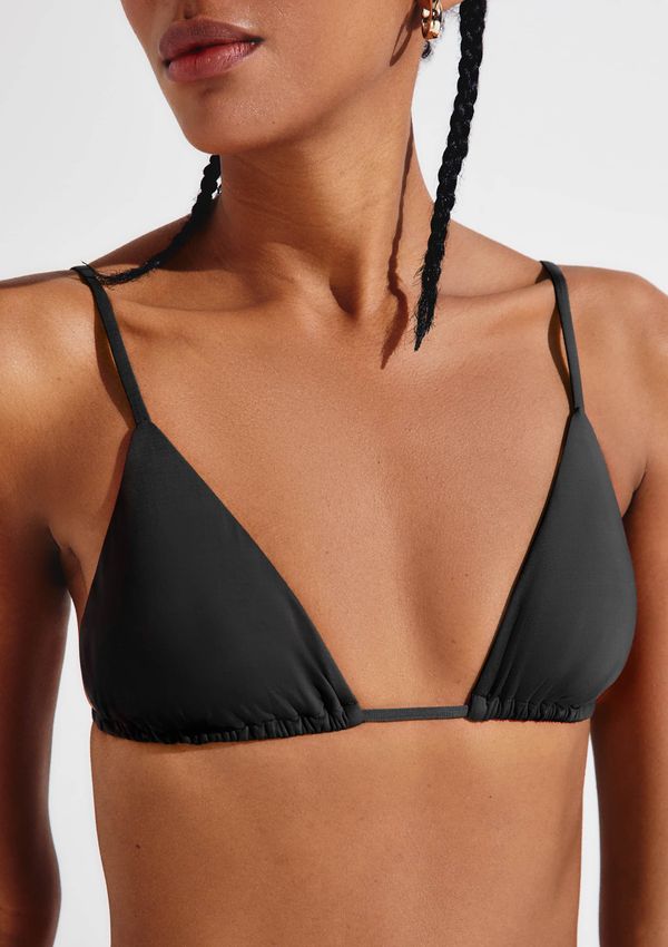 Top Biquíni Cortininha Com Fio LYCRA® - Preto P