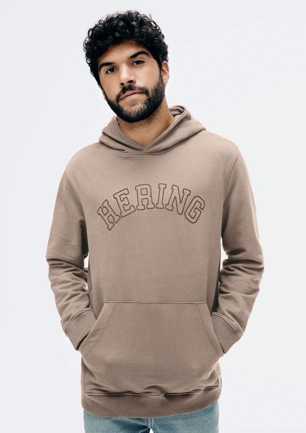 Blusão Masculino Comfort Com Bordado Em Moletom Peluciado - Bege P