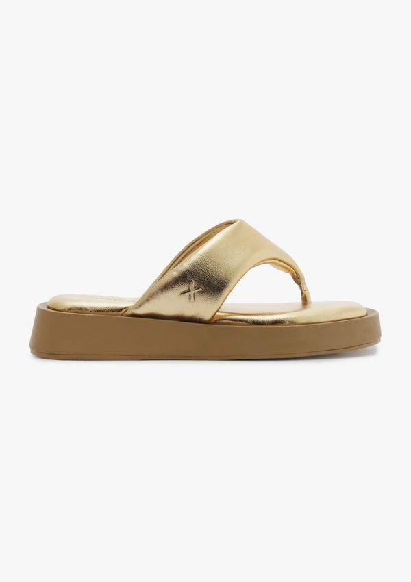 Sandália Solar Hering Flatform Feminina - Dourado 038