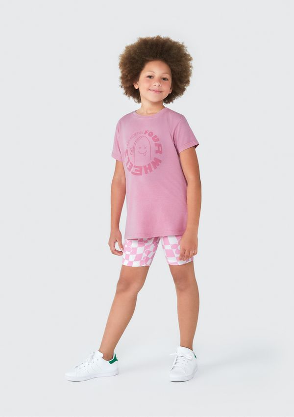 Bermuda Infantil Menina Estampada - Rosa 008