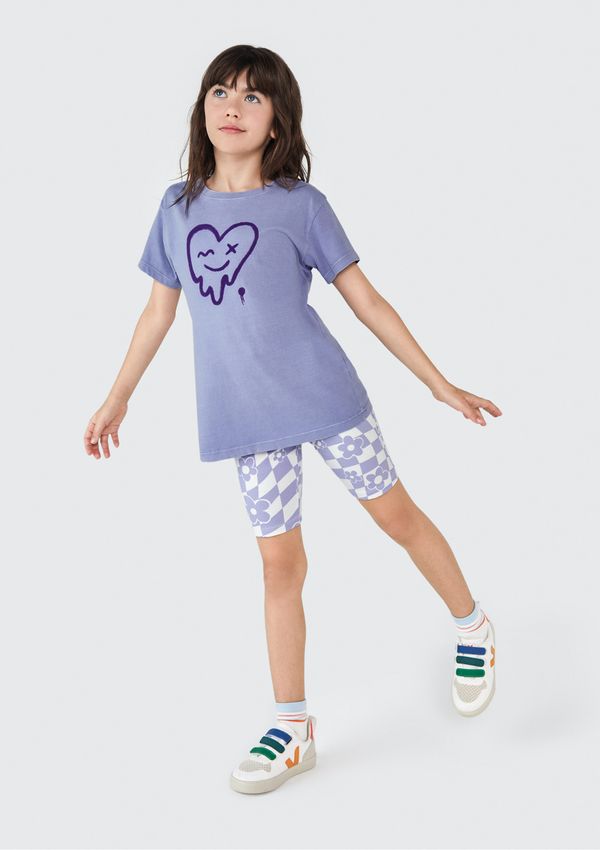Bermuda Infantil Menina Estampada - Roxo 012