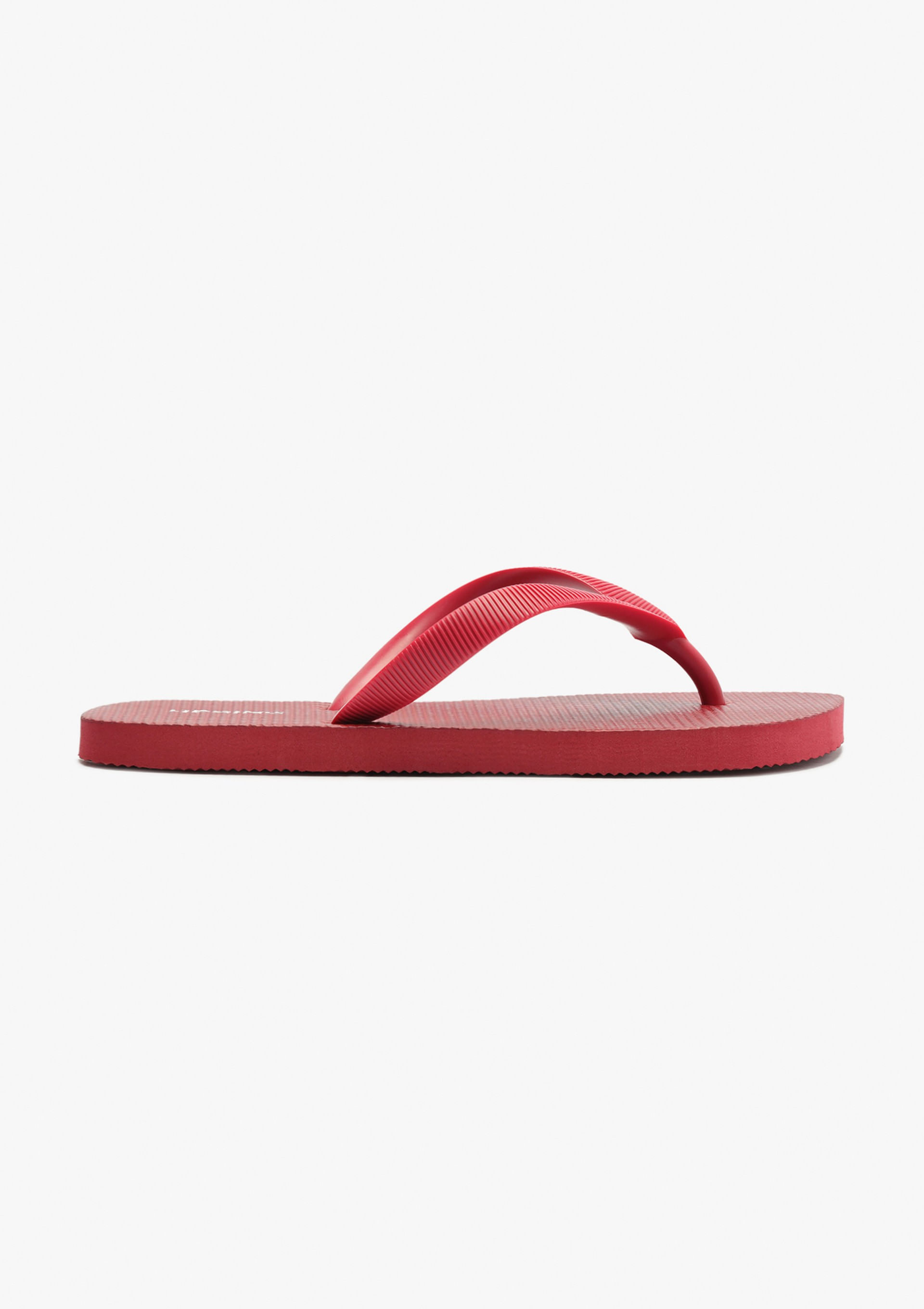 Chinelo de Dedo Feminino Texturizado - Vermelho