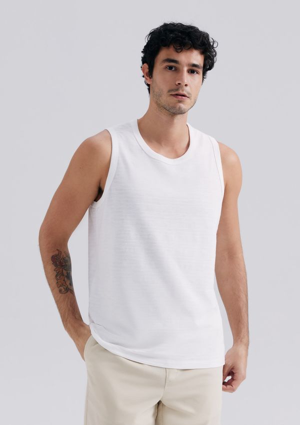 Regata Masculina Texturizada - Off white XXG