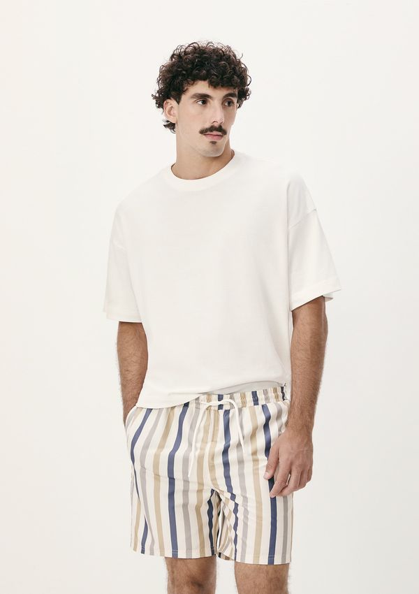 Shorts Praia Masculino Estampado - Off white P