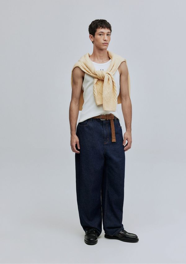 Calça Jeans Raw Baggy Hering + Welcome - Azul 042