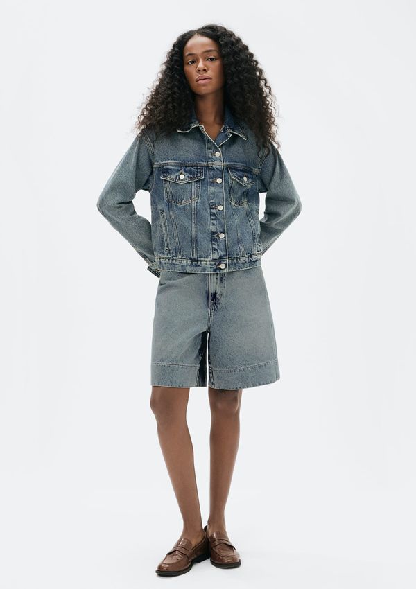 Bermuda Jeans Feminina Cintura Média - Azul 040
