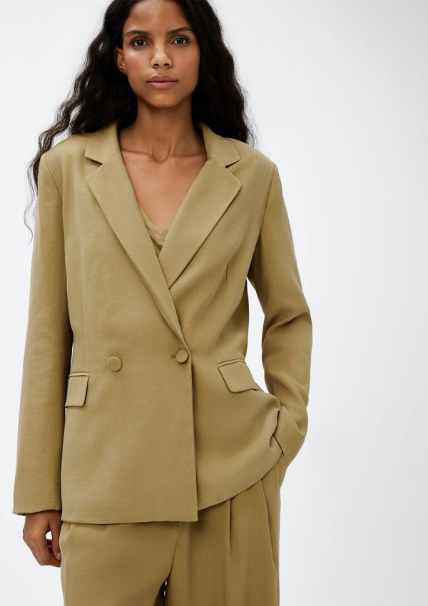 Blazer Feminino Transpassado - Caqui G
