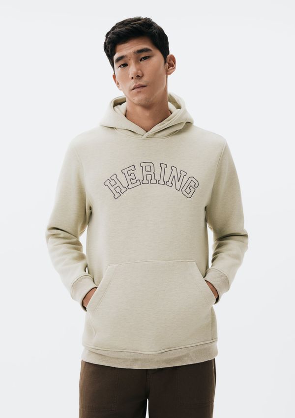 Blusão Masculino Comfort Em Moletom Peluciado - Bege XXG
