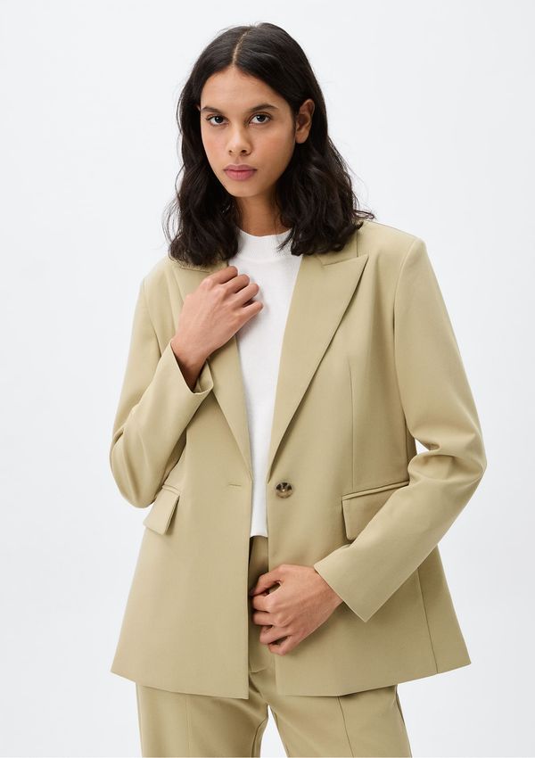Blazer Feminino Ajustado - Caqui P