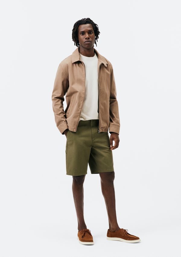 Bermuda Masculina Carpinteiro em Sarja Texturizada - Verde 038