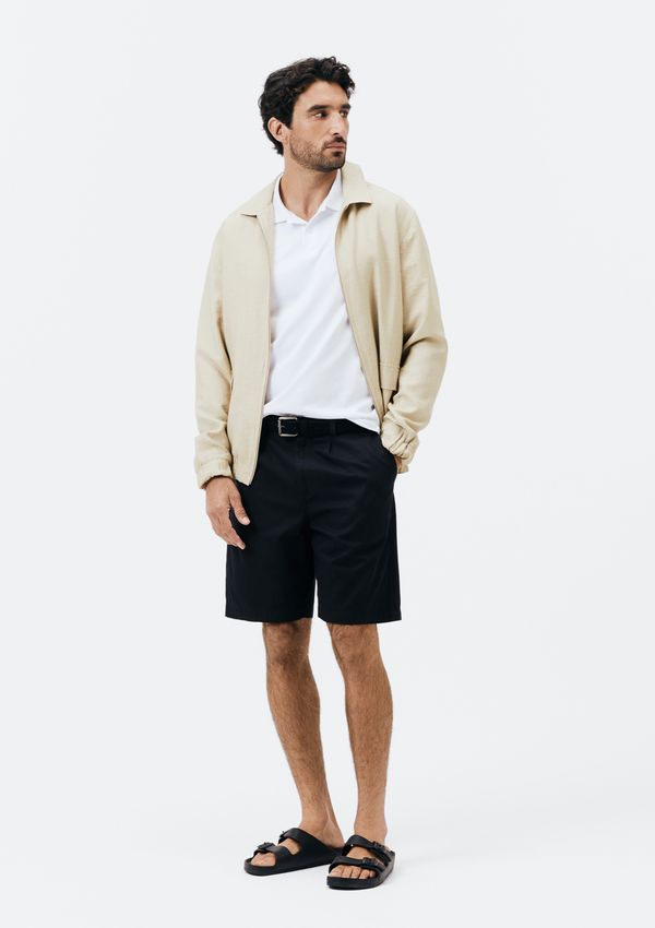 Bermuda Masculina Reta em Sarja - Preto 044