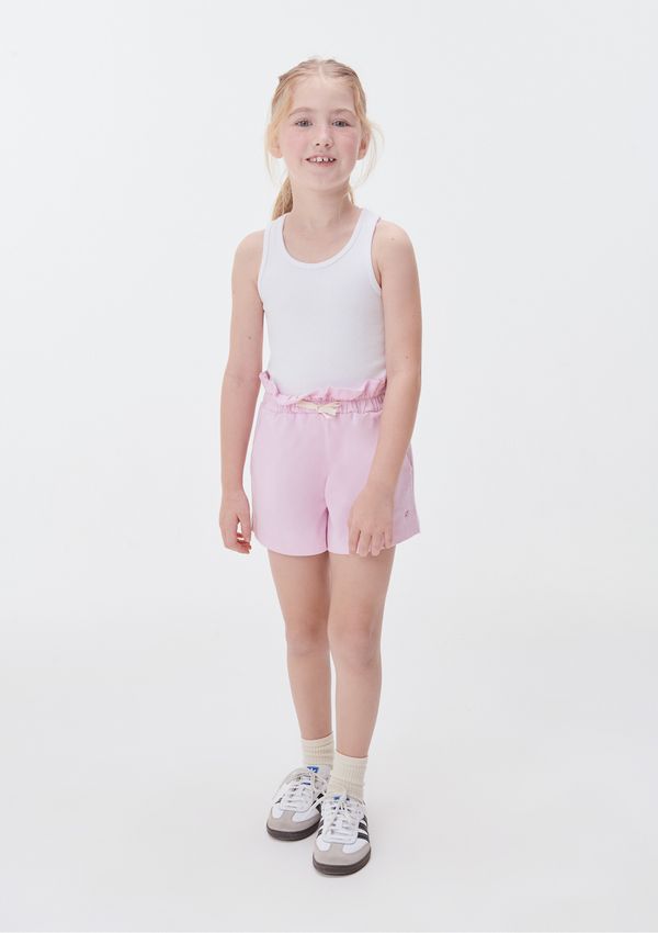Shorts Básico Infantil Menina Clochard Em Moletom - Rosa 008