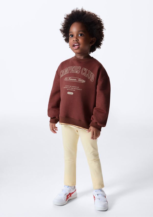 Conjunto Infantil Menina Moletom Peluciado - Marrom 003
