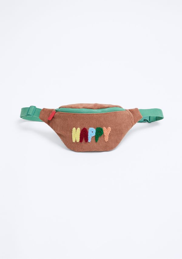Pochete Infantil Unissex Veludo Cotelê - Marrom UNI