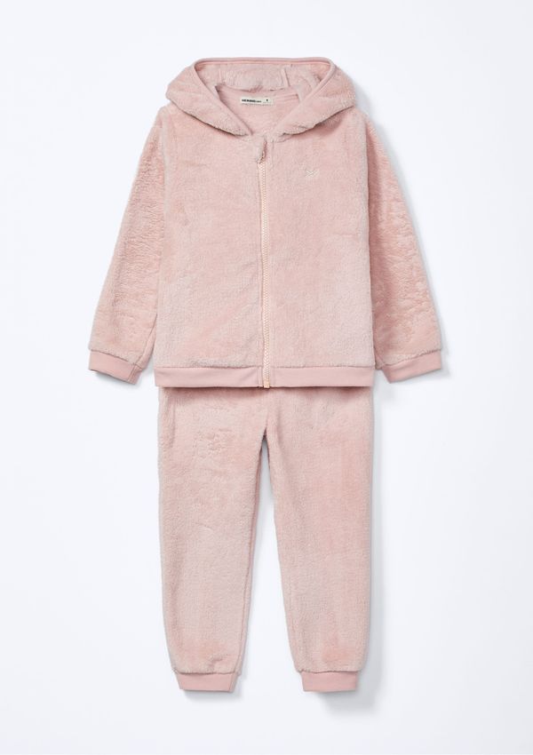 Conjunto Toddler Unissex Orelhinhas Peluciado - Rosa 004