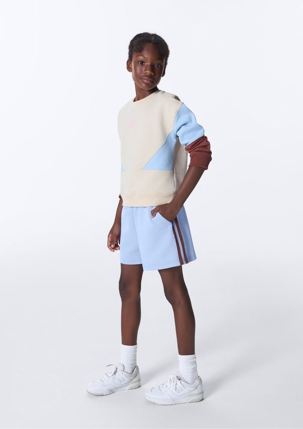 Shorts Infantil Menina Reto Faixas Laterais - Azul 004