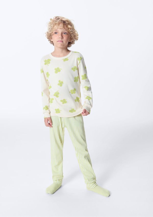 Pijama Infantil Estampado - Off white 014