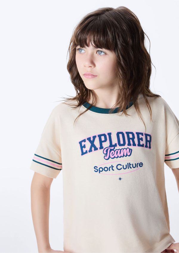 Blusa Infantil Menina Estampa Frontal - Nude 014