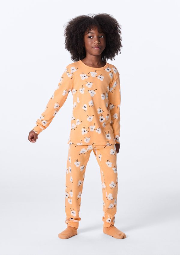 Pijama Infantil Estampado - Laranja 006