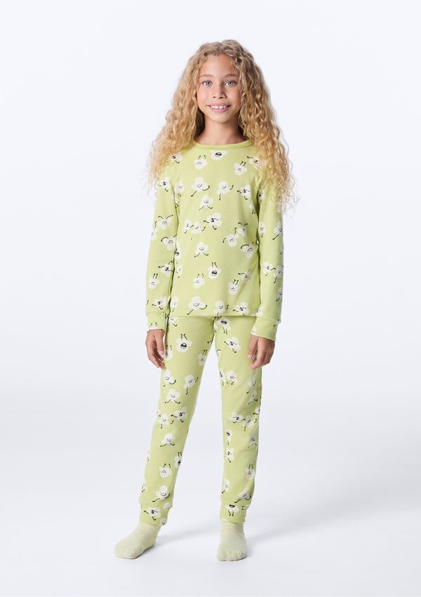 Pijama Infantil Estampado - Verde 010