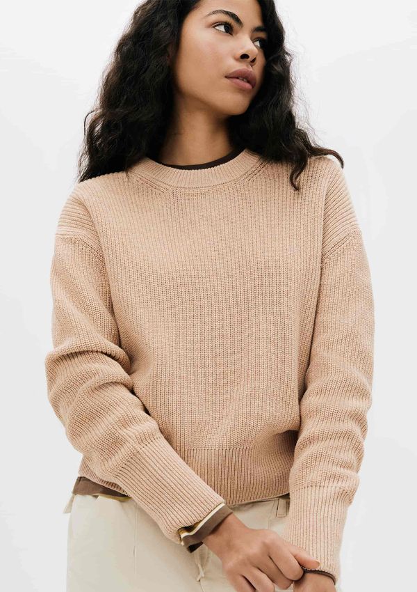 Blusão Feminino Em Tricô de Algodão - Salmão XG