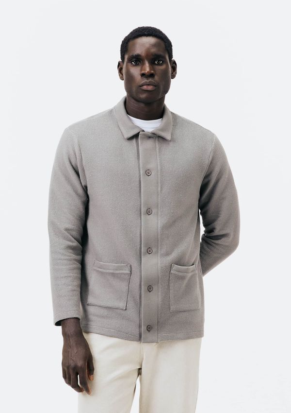 Cardigan Masculino Comfort Em Interlock - Cinza M