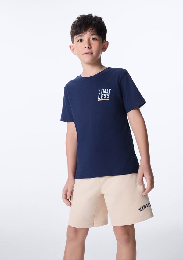 Bermuda Infantil Menino Reta Estampada - Nude 006