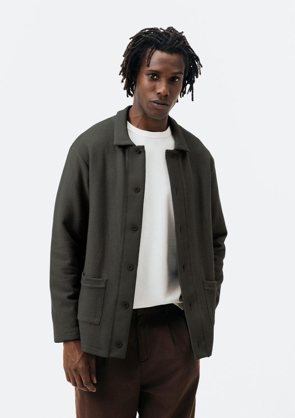 Cardigan Masculino Comfort Em Interlock - Verde XG
