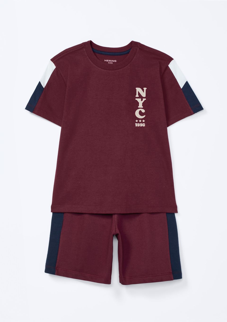 Conjunto Infantil Menino Estampado Oversized - Vinho