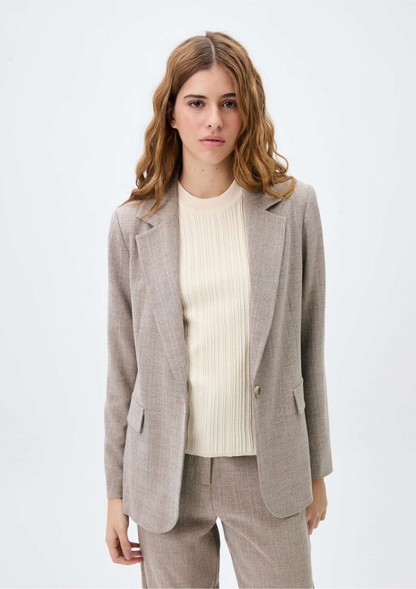 Blazer Feminino Mesclado - Bege XG