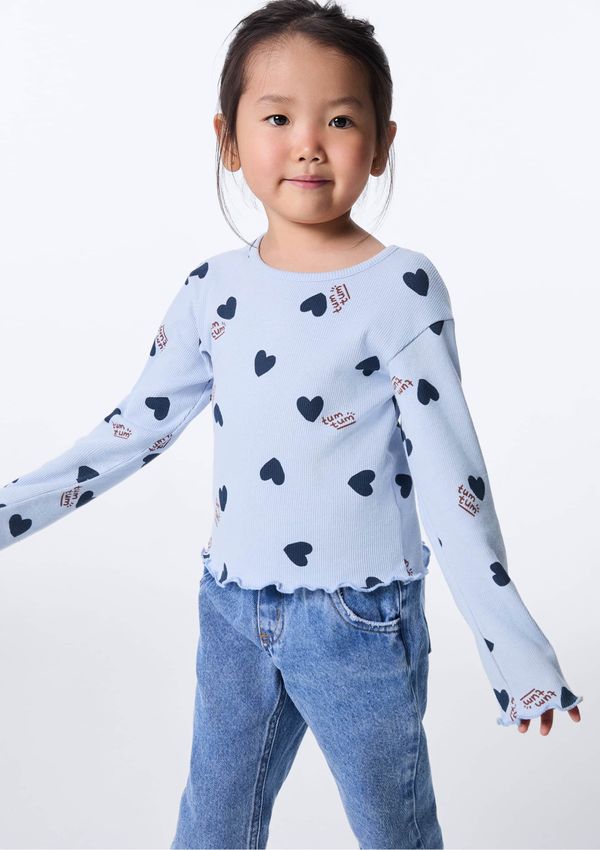 Blusa Infantil Menina Toddler Estampada - Azul 002
