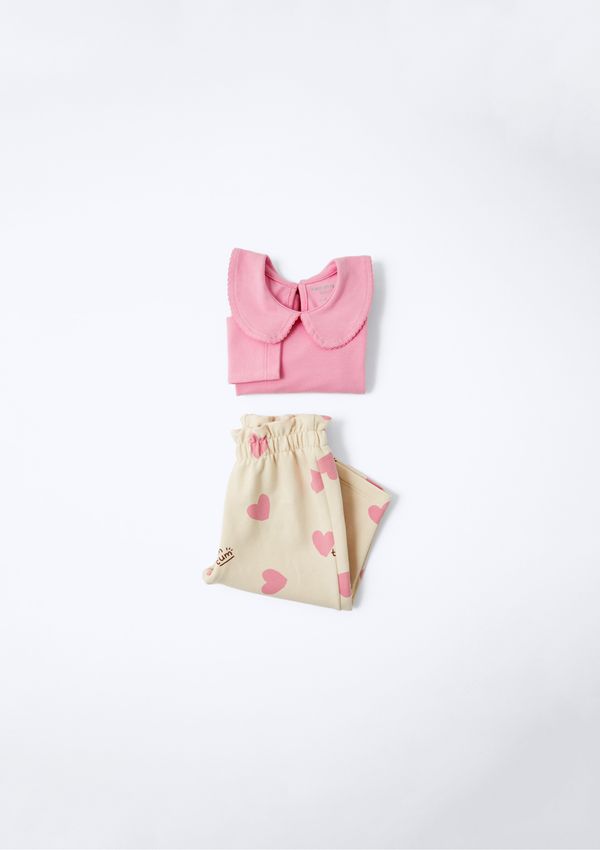 Conjunto Longo Bebê Menina Estampado - Rosa 24M