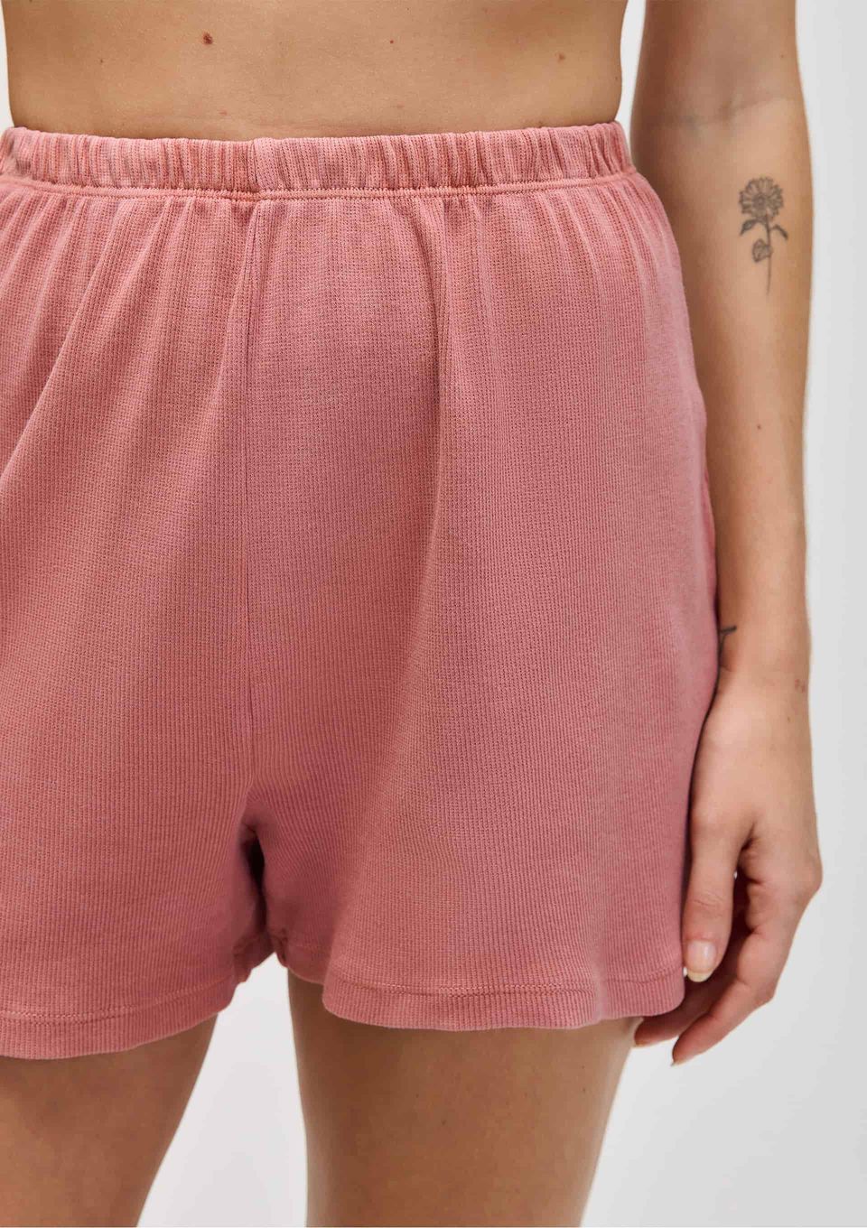 Shorts Feminino Estonado em Ribana - Rosa