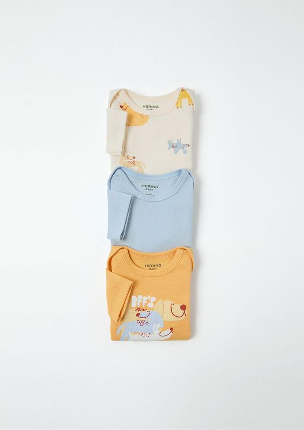 Kit Com 3 Bodies Bebê Menino Em Algodão - Multicolorido 24M