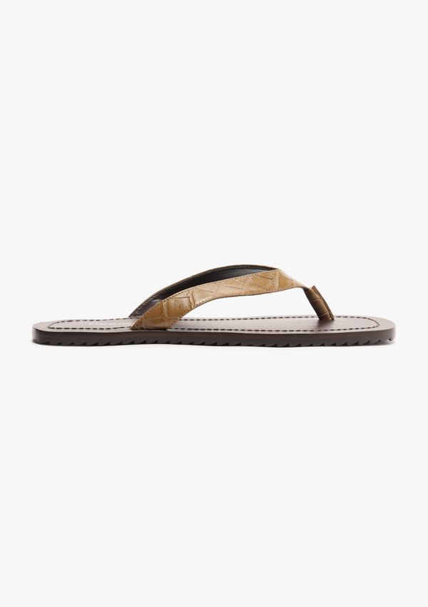 Chinelo De Dedo Croco - Marrom 037