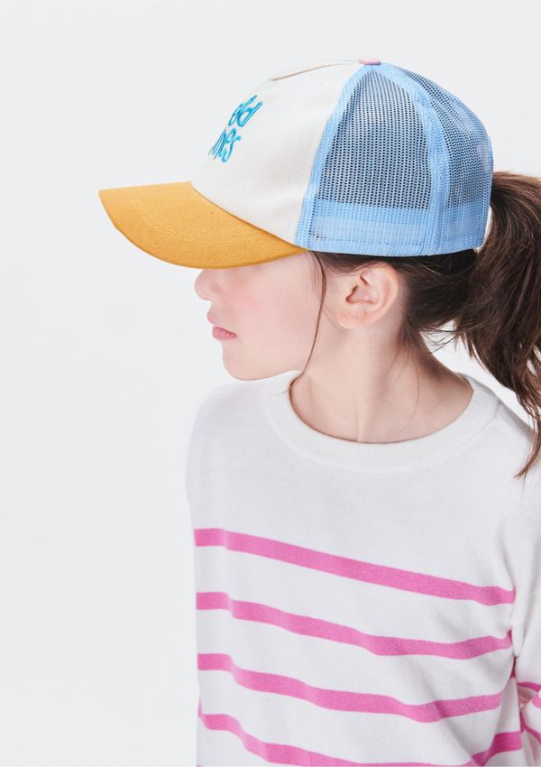 Boné Infantil Unissex Aba Curva Com Bordado - Off white G
