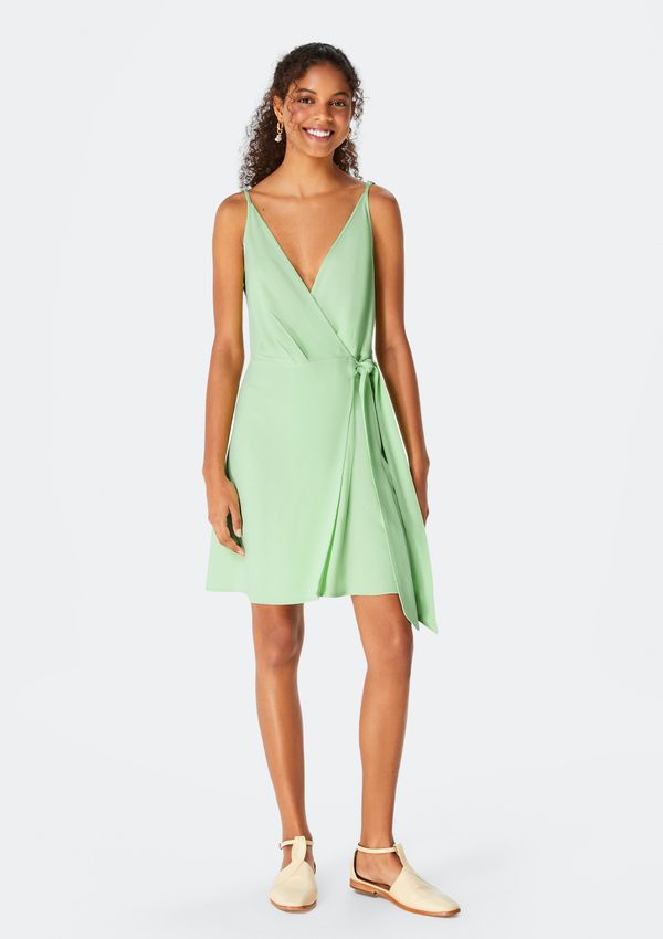 Vestido Curto Transpassado - Verde XG