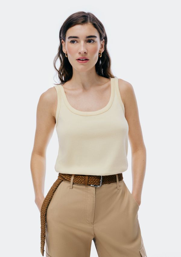 Regata Feminina Decote U - Amarelo G