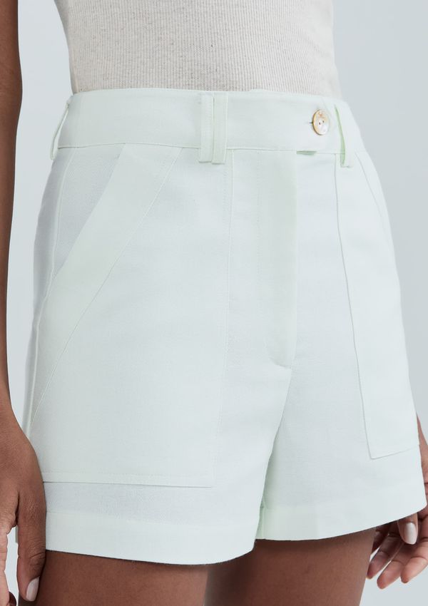 Shorts Feminino Cintura Alta Em Alfaiataria - Verde 044