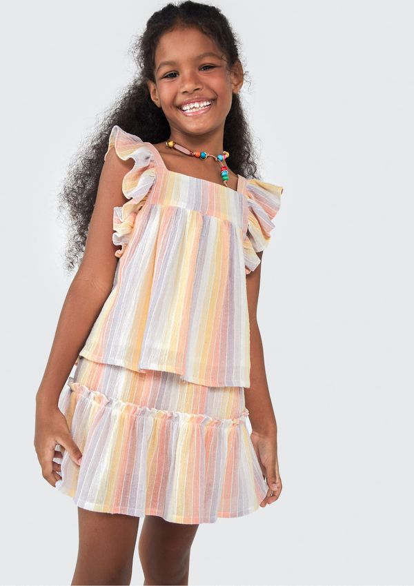Shorts Infantil Menina - Laranja 014