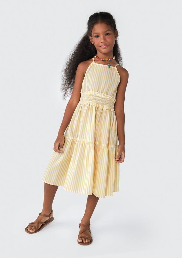 Vestido Curto Infantil - Amarelo 006